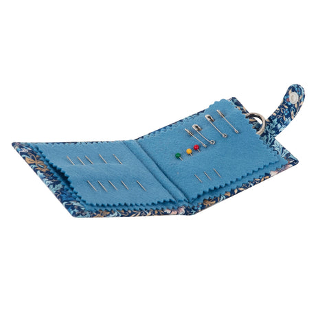 Back of the Needle Case & Scissors Blue Floral by Hobby Gift USA
