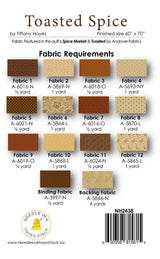 Back of the Toasted Spice Quilt Pattern by Needle In A  Hayes Stack