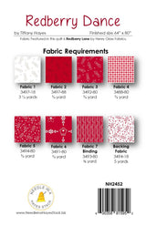 Back of the Redberry Dance Quilt Pattern by Needle In A  Hayes Stack