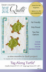 Tag Along Turtle Quilt Pattern by Bean Counter Quilts