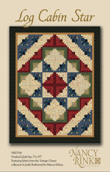 Log Cabin Star Quilt Pattern by Nancy Rink Designs