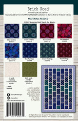 Back of the Brick Road Quilt Pattern by Nancy Rink Designs
