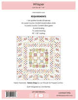 Back of the Whisper Quilt Pattern by Poppie Cotton
