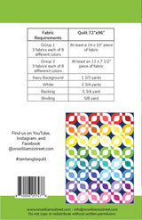 Back of the Zentangle Quilt Pattern by On Williams Street