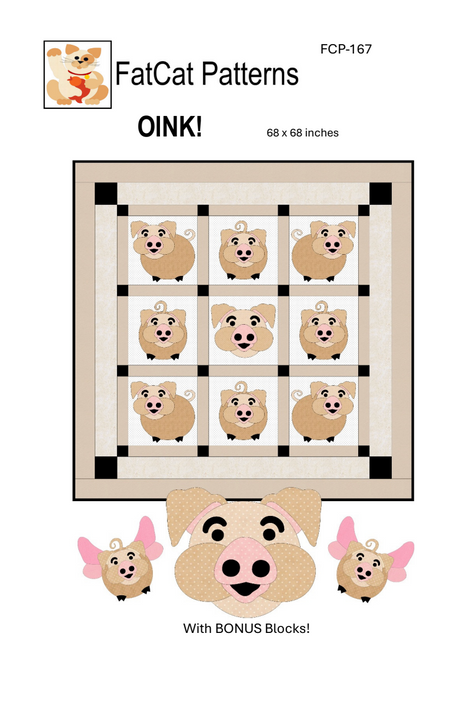 Oink! Downloadable Pattern by FatCat Patterns