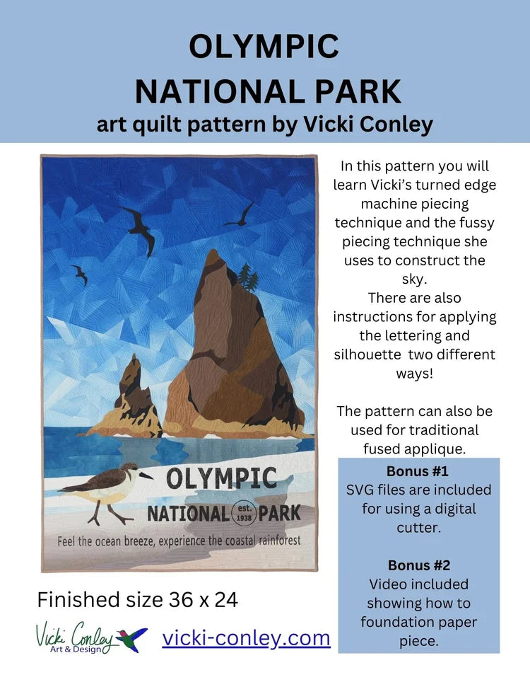 Olympic National Park Downloadable Pattern by Vicki Conley Quilts