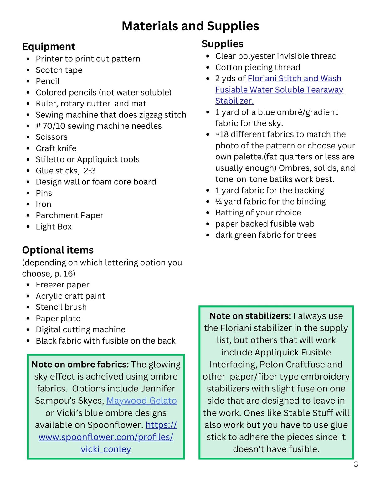 Back of the Olympic National Park Downloadable Pattern by Vicki Conley Quilts