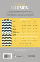 Back of the Optical Illusion Downloadable Pattern by Christa Quilts