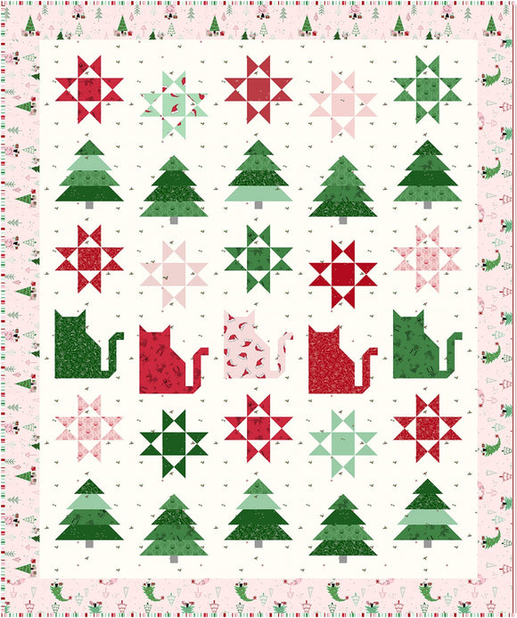 Scaredy Cat Christmas Quilt Pattern by Riley Blake Designs