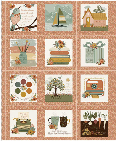 Worth Repeating 35 1/2" x 43 1/2" Panel Quilt Fabric by Sandy Gervais