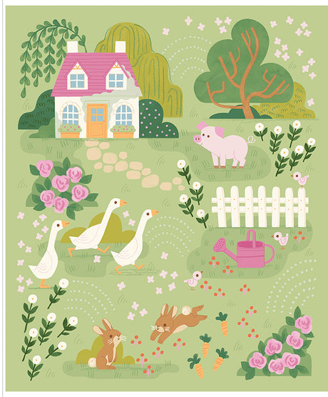 Countryside Dreams 35 1/2" x 43 1/2" Panel Quilt Fabric by Countryside Dreams — Natalia Juan Abello