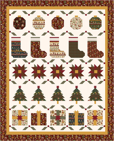 Christmas Row Quilt by Sew-N-Quilt Pattern by Riley Blake Designs