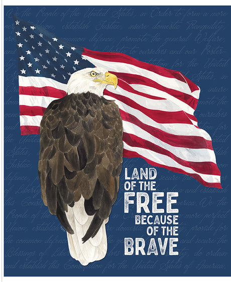 Valor Is Never Forgotten 35 1/2" x 43 1/2" Land of the Free Panel