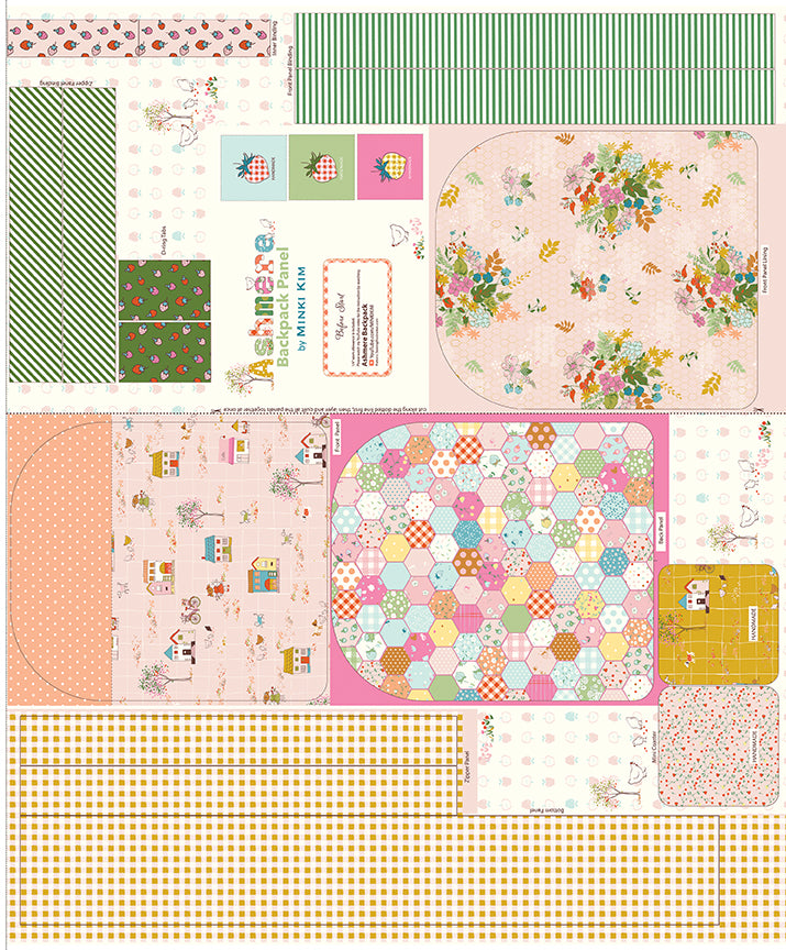 Ashmere 35 1/2" x 43 1/2" Backpack Panel Pink