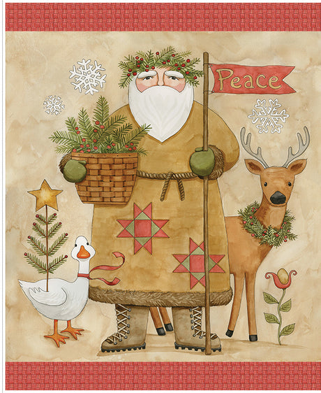 Waddle's Christmas Waddle's Christmas 35 1/2" x 43 1/2" Panel Quilt Fabric - Riley Blake Designs - Teresa Kogut