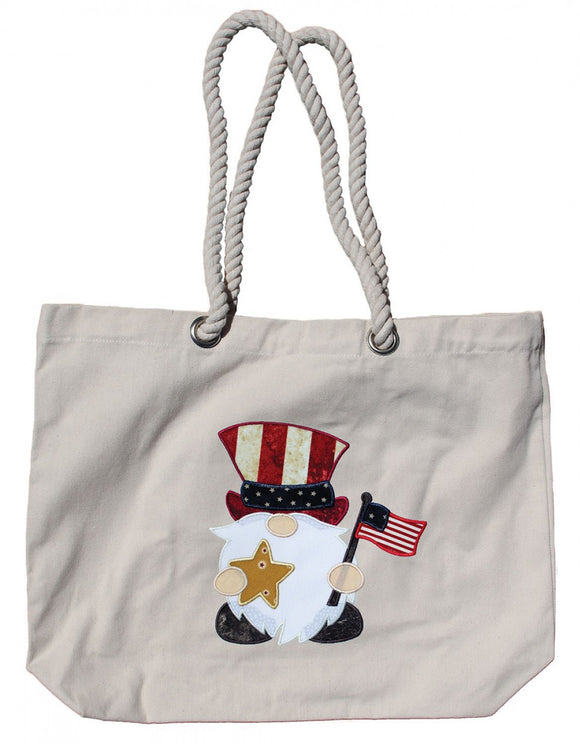 Home with Patriotic Gnomes with Tote Bag Machine Embroidery Pattern