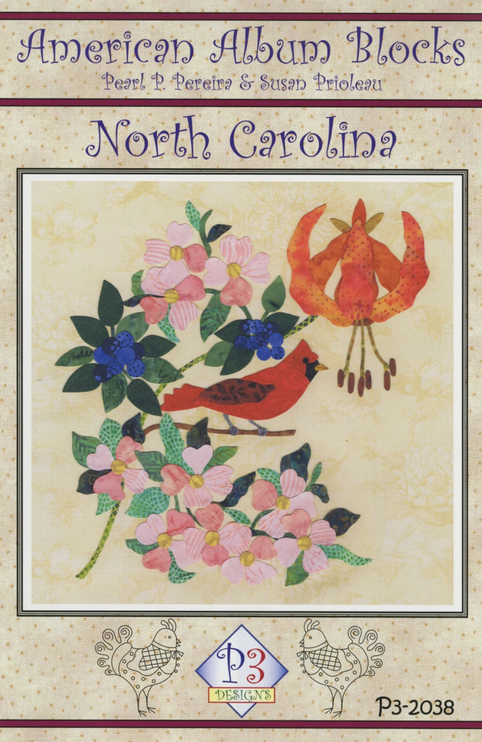 American Album - North Carolina Tarheel State Block 38 by P3 Designs
