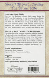 Back of the American Album - North Carolina Tarheel State Block 38 by P3 Designs