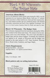 American Album - Wisconsin Badger State Block 41 by P3 Designs