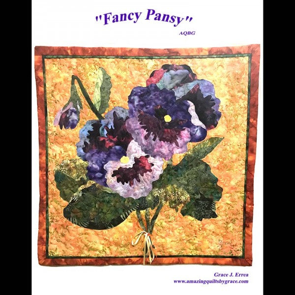 Fancy Pansy Downloadable Pattern by Amazing Quilts By Grace