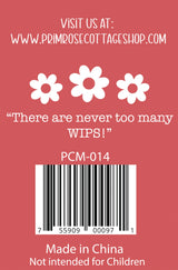 Back of the Work In Progress Charms by Primrose Cottage