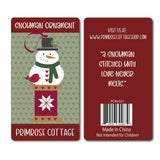 Back of the Snowman Ornament by Primrose Cottage