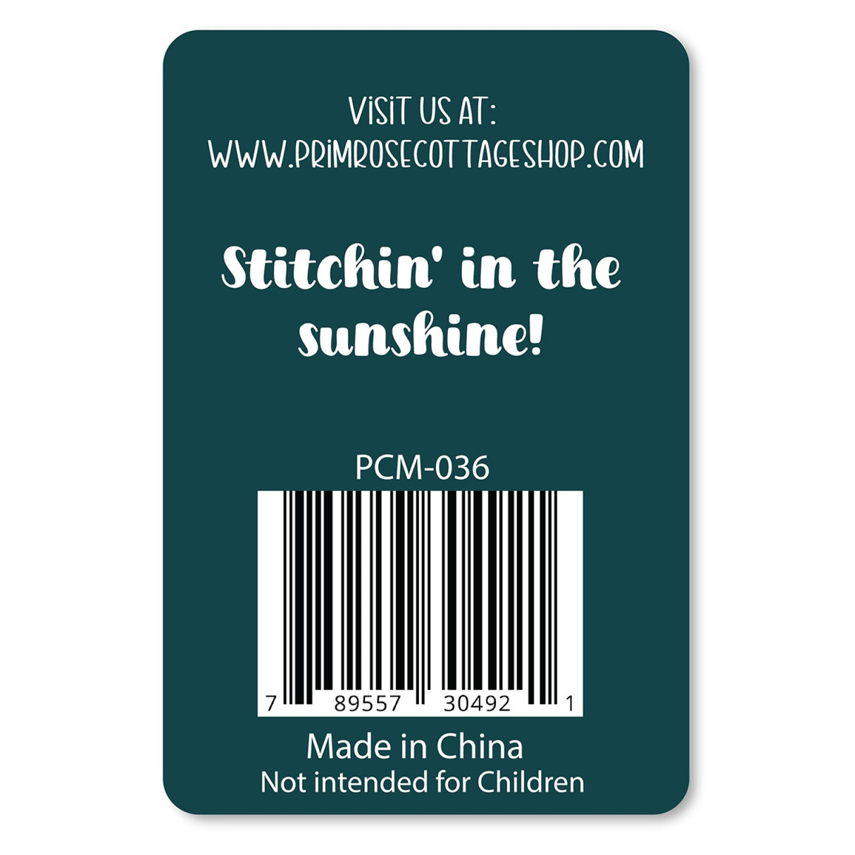 Back of the Sea Turtle Needle Minder Quilt Pattern by Primrose Cottage