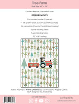 Back of the Prairie Christmas Tree Farm Quilt Pattern by Poppie Cotton