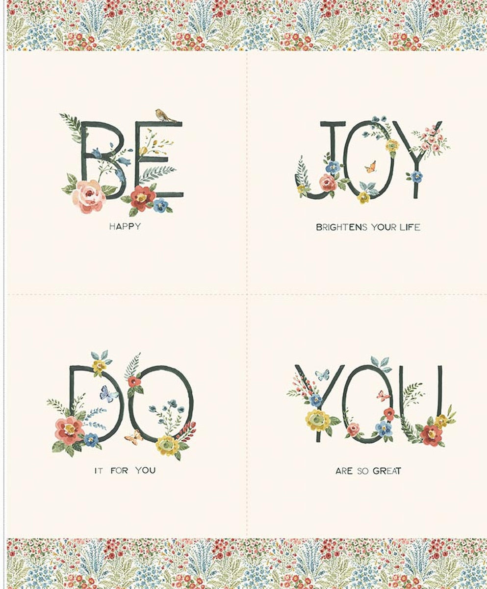 Blissful Moments 35 1/2" x 43 1/2" Panel Quilt Fabric