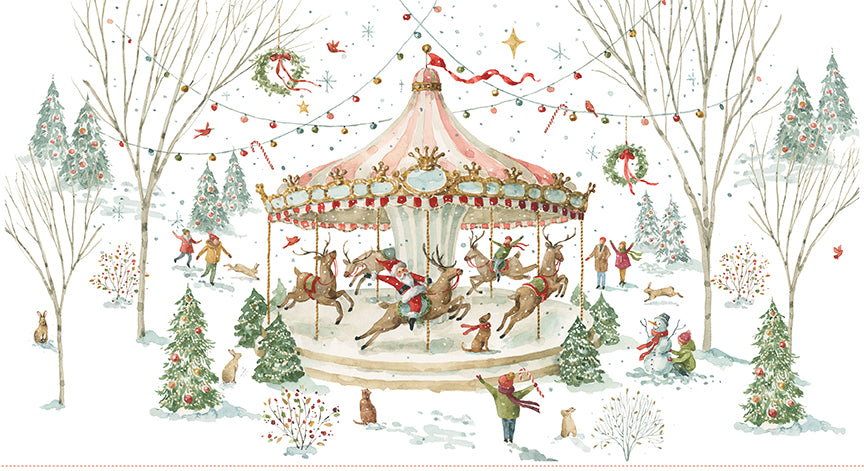 Santa's Fair 23 1/2" x 43 1/2" Panel Quilt Fabric by Lisa Audit