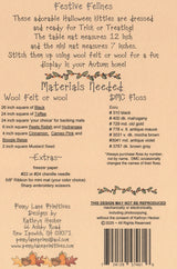 Back of the Festive Felines Quilt Pattern by Penny Lane Primitives