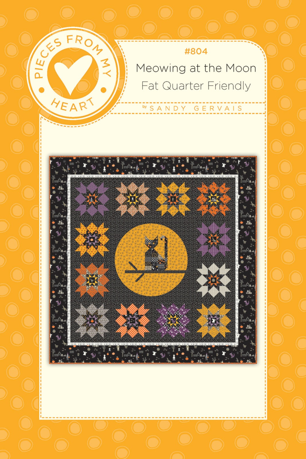 Meowing at the Moon Quilt Pattern by Pieces From My Heart