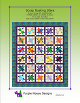 Scrap Busting Stars Quilt Pattern by Purple Moose Designs