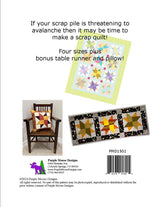 Back of the Scrap Busting Stars Quilt Pattern by Purple Moose Designs