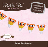 Candy Corn Banners In-the-Hoop Machine Embroidery Designs by Pickle Pie Designs