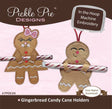 Gingerbread Candy Cane Holder In the Hoop Machine Embroidery Design Set by Pickle Pie Designs