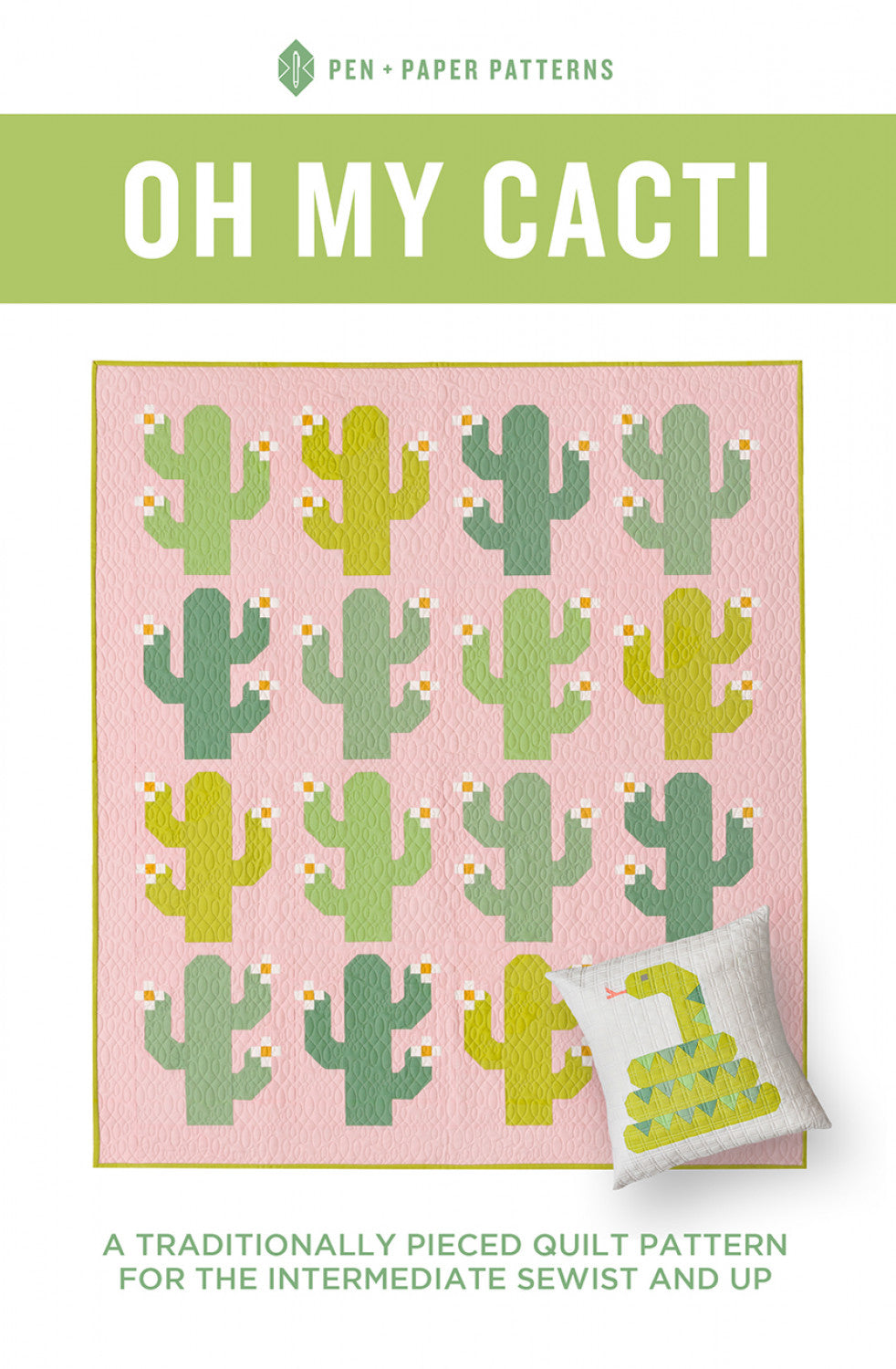 Oh My Cacti Quilt Pattern by Pen and Paper Patterns