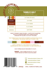 Back of the Thimbles Quilt Pattern by Pen & Paper Patterns