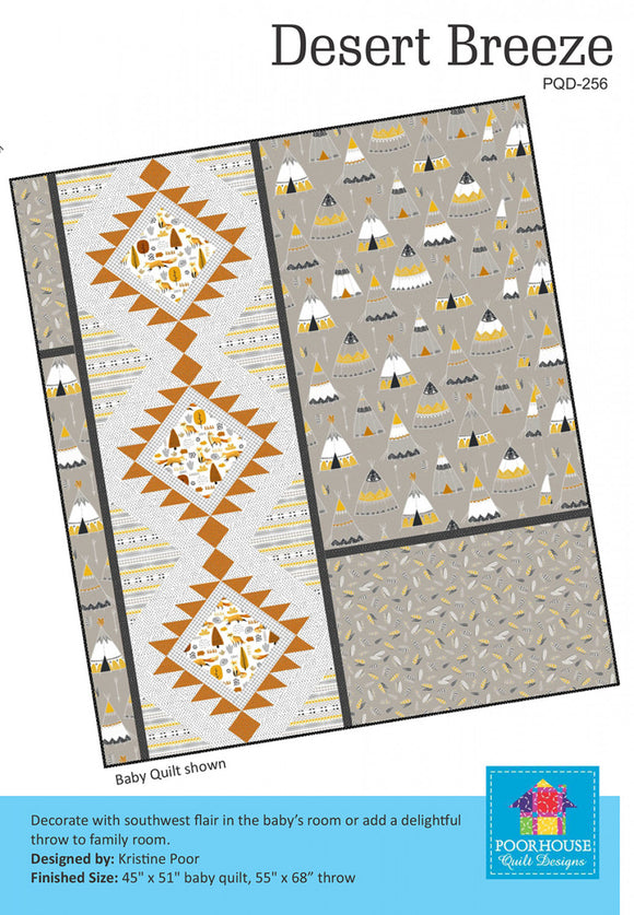 Desert Breeze Quilt Pattern by Poorhouse Quilt Designs