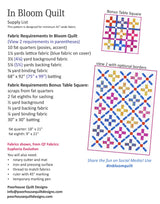 Back of the In Bloom Quilt Pattern by Poorhouse Quilt Designs