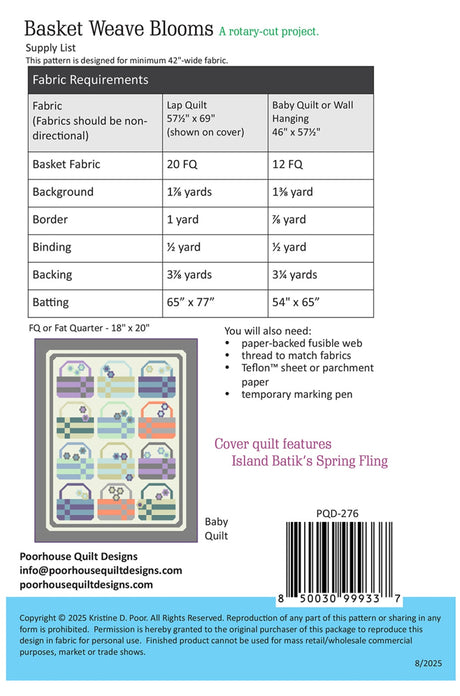 Basket Weave Blooms Quilt Pattern