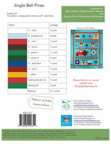 Back of the Jingle Bell Pines Block of the Month Quilt Pattern by Poorhouse Quilt Designs