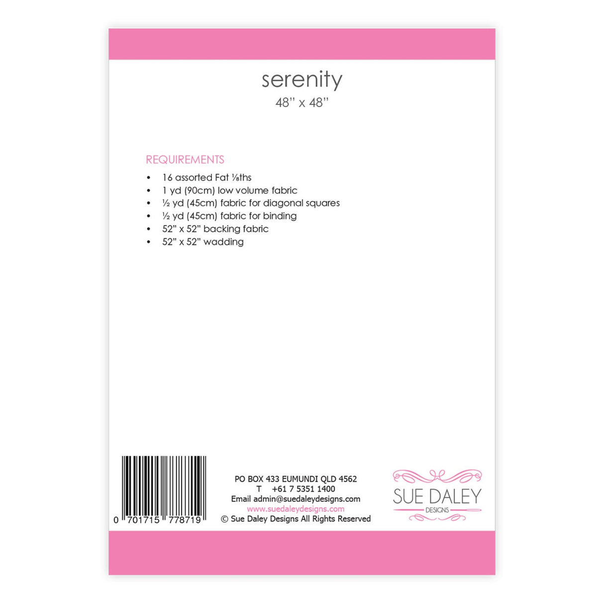 Serenity Quilt Pattern