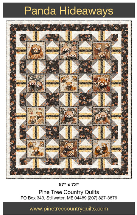 Panda Hideaways Quilt Pattern by Pine Tree Country Quilts