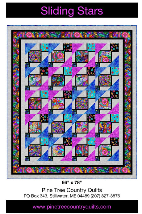 Sliding Stars Quilt Pattern by Pine Tree Country Quilts