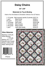 Back of the Daisy Chains Quilt Pattern by Pine Tree Country Quilts