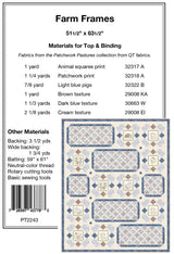 Back of the Farm Frames Quilt Pattern by Pine Tree Country Quilts
