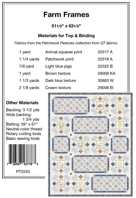 Back of the Farm Frames Quilt Pattern by Pine Tree Country Quilts