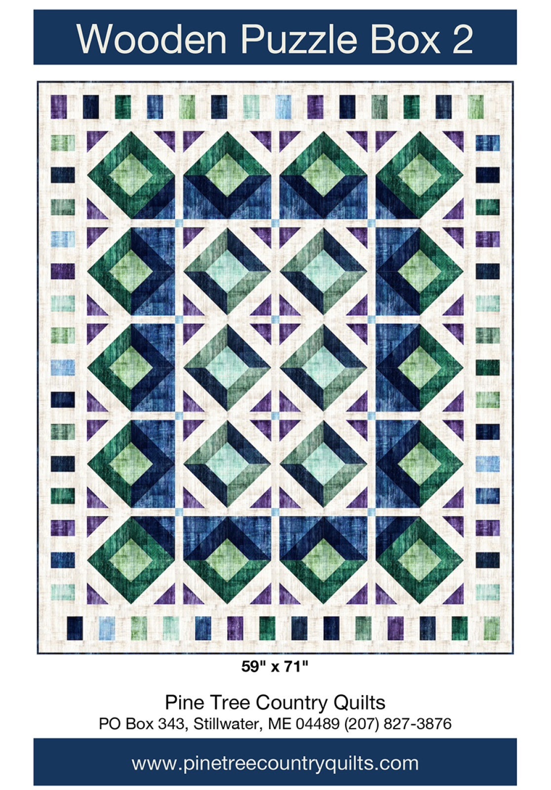 Wooden Puzzle Box 2 Quilt Pattern by Pine Tree Country Quilts