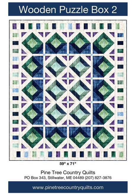 Wooden Puzzle Box 2 Quilt Pattern by Pine Tree Country Quilts